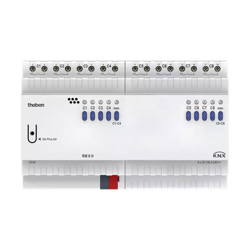 theben RM 8 H KNX 8-Way High-Performance Switching Actuator (4940217)