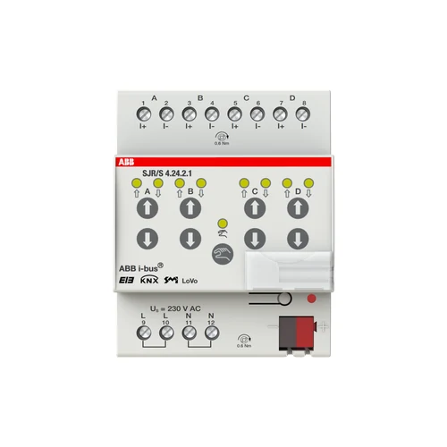 ABB SJR/S4.24.2.1 SMI Blind/Roller Shutter Actuator, LoVo, 4-fold, MDRC