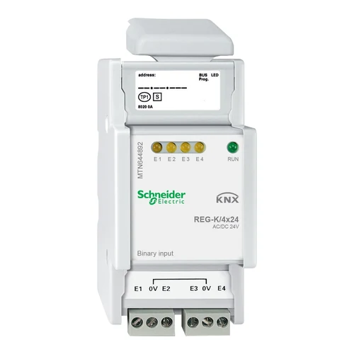 Schneider SpaceLogic KNX Binary Input REG-K/4x24 Light Grey - MTN644892