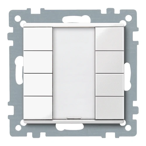 Schneider KNX Push-Button 4-Gang Plus Polar White Glossy System M (MTN617419)