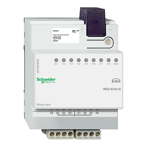 Schneider SpaceLogic KNX Binary Input REG-K 8x10 Light Grey MTN644592