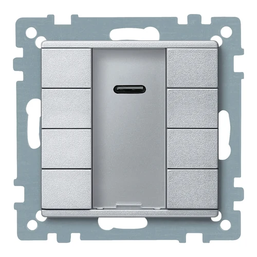 Schneider MTN627960 KNX Push-Button 4-Gang Plus with IR Receiver (Aluminium System M)