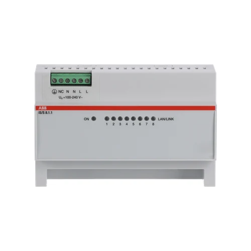 ABB IS/S8.1.1 IP Switch, 8 Ports, Fast Ethernet, MDRC
