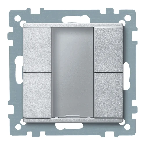 Schneider MTN627660 KNX Push-Button 2-Gang Plus Aluminium System M