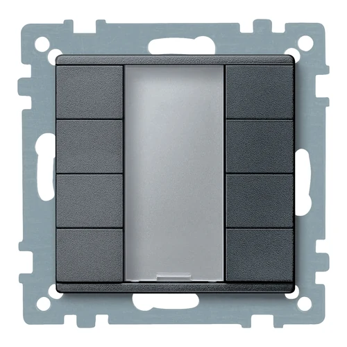Schneider System-M KNX Push-Button 4-Gang Plus Anthracite (MTN627814)