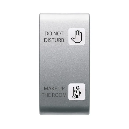 GEWISS GW14559 ChorusMart Interchangeable Button Cover - Titanium Hotel Symbols