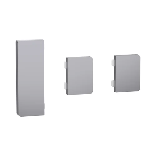 Schneider SpaceLogic KNX System-D 3-Module Switch Button Cover Stainless Steel (MTN6193-6036)