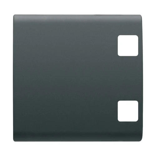 GEWISS GW12554 ChorusMart 2-Module Interchangeable Push-Button Key Cover - Black