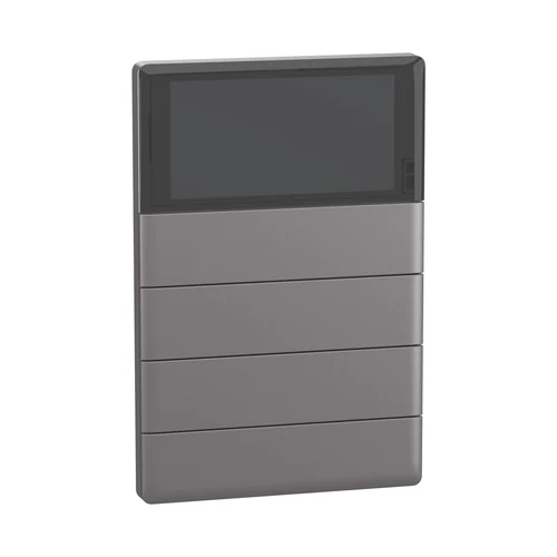 Schneider SpaceLogic KNX Unica-X Automation Switch 8-Key with Thermostat Silver - NP16214_01SL_E1
