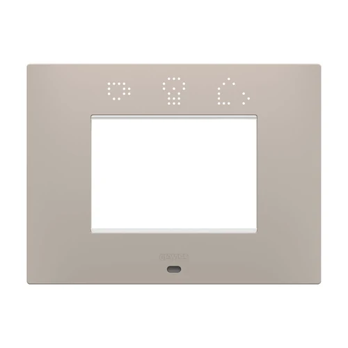 GEWISS ChorusMart Ego Smart Decorative Frame - 3 Modules - Dark Sand (GW16003SDS)