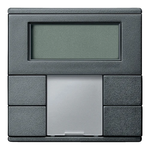 Schneider SpaceLogic KNX Room Temperature Controller Push-Button 2-Gang Plus Anthracite (MTN6212-0414)