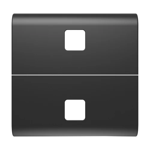 GEWISS GW12554S ChoruSmart 2-Module Replaceable Button Cover - Satin Black