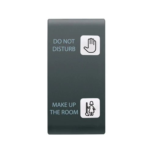 GEWISS GW12559 ChorusMart 1-Module Button Cover with Hotel Symbols - Black