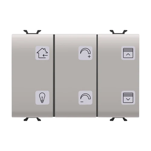 GEWISS GW13783A ChorusMart 6-Channel KNX Push Button Panel (3 Modules, Beige)