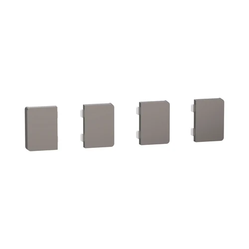 Schneider SpaceLogic KNX System-D 4-Module Push-Button Cover - Nickel Metallic (MTN6194-6050)
