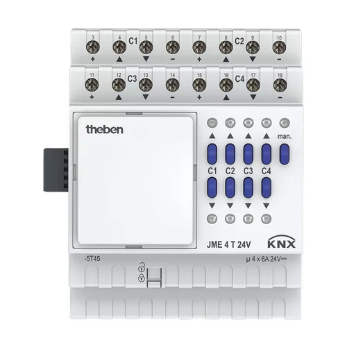 theben JME 4 T 24V KNX 4-Way Blind Actuator Extension Module