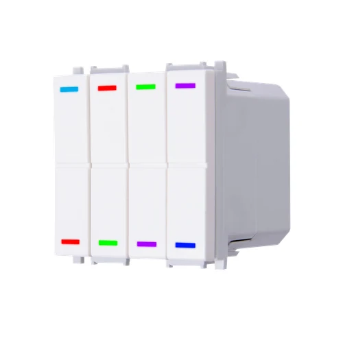 Panasonic KNX Modular Automation Switch Multi-Color + Temperature Sensor 4 Gang 2M (WRKT64245NC)