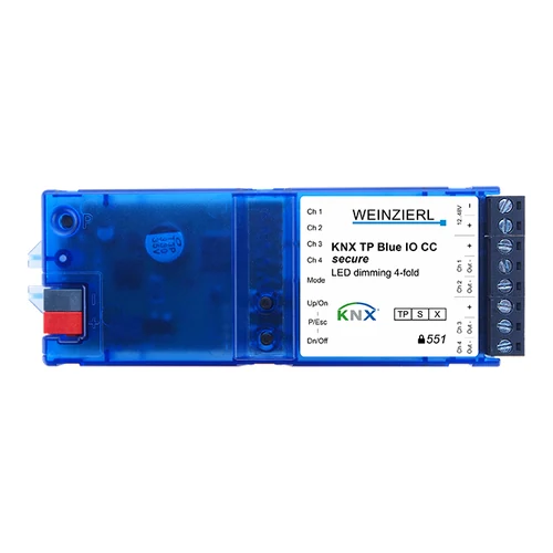 WEINZIERL KNX TP Blue IO 551 CC Secure Dimming Actuator