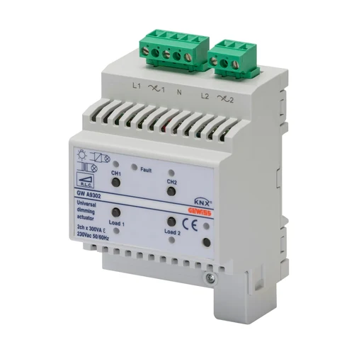 GEWISS GWA9302 Universal Dimming Actuator 2-Channel 300VA KNX