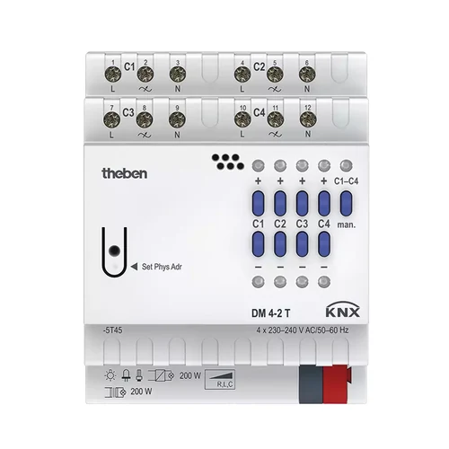 theben DM 4-2 T KNX 4-Way Universal Dimmer Actuator (4940280)