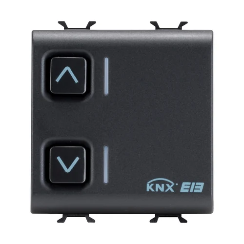 GEWISS GW12797 CHORUSMART 1-Channel KNX Shutter Actuator 6A - Black (2 Modules)