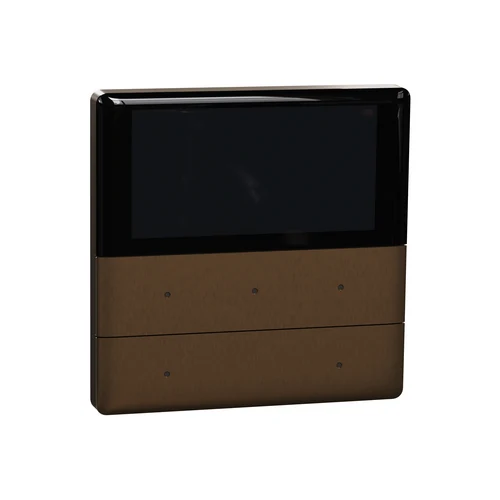 Schneider Unica KNX Thermostat with Push Button Dark Bronze NUX6212_02_DB