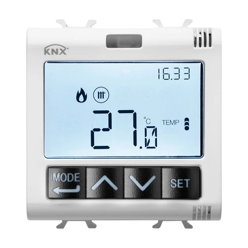 GEWISS GW10795H Flush-Mounting Temperature and Humidity KNX Thermostat - White
