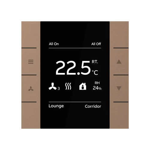 ABB i-bus® KNX Yurika Control Element 2/4-fold with RTC (Mocha Brown) - YUBR/U4.0.1-MB