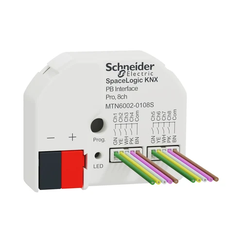 Schneider SpaceLogic KNX Secure Push-button Interface Pro 8-Channel - MTN6002-0108S