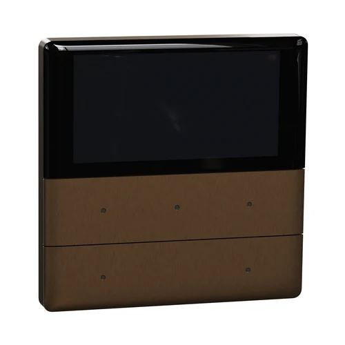 Schneider Unica KNX Thermostat with 5 Operating Buttons - Dark Bronze (NUX6212_02_DB)