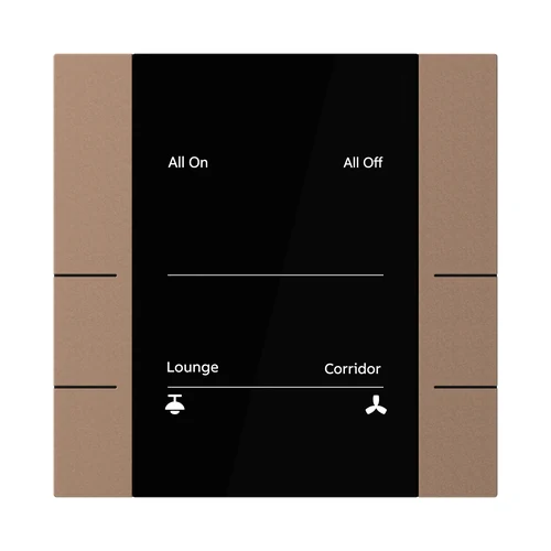 ABB YUB/U3.0.1-MB Yurika KNX Control Element, 3/6-Fold, Mocha Brown