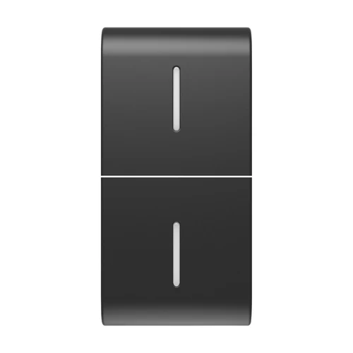 GEWISS ChoruSmart 1-Module Replaceable Button Cover for Axial Switches - Satin Black (GW12557S)