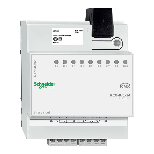 Schneider SpaceLogic KNX Binary Input REG-K/8x24 Light Grey (MTN644792)