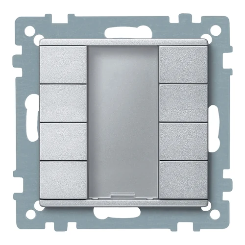 Schneider System-M KNX Push-Button 4-Gang Plus Aluminum MTN627860