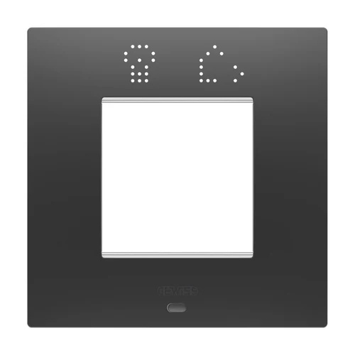 GEWISS GW16022SDB EGO Smart 2-Module Decorative Frame - Satin Black