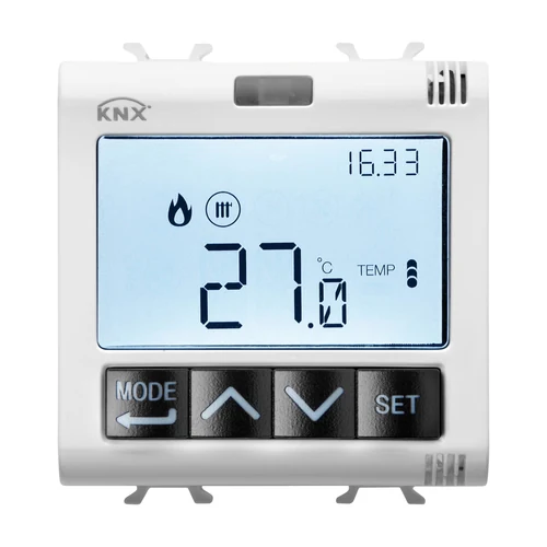 GEWISS GW15795H ChoruSmart KNX Thermostat with Humidity Control - Satin White