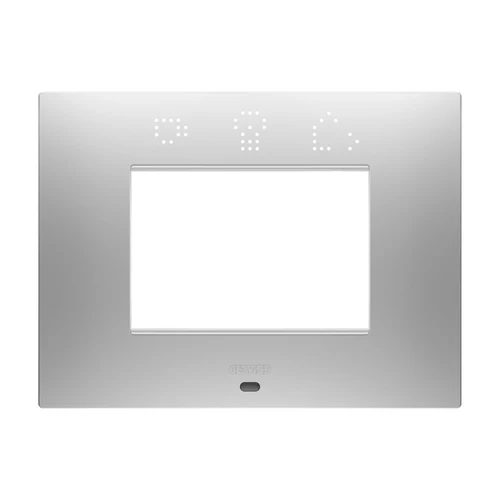 GEWISS EGO SMART Decorative Frame 3-Module Magnet Grey Painted Technopolymer (GW16003SGR)