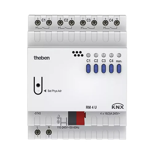 theben RM 4 U KNX 4-Way Switching Actuator