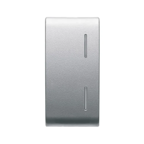 GEWISS GW14557 ChoruSmart 1-Module Button Cover with 2 Illuminable Lenses - Titanium