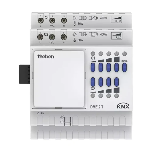 theben DME 2 T KNX 2-Way Universal Dimmer Actuator Extension Module (4930275)
