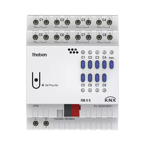 Theben RM 8 S KNX 8-Way Switching Actuator (4940220)