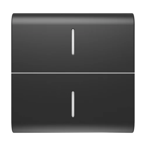 GEWISS GW12558S ChoruSmart Interchangeable Switch Button for Axial Switches - 2 Modules, Satin Black