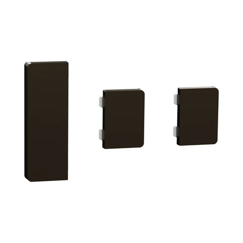 Schneider SpaceLogic KNX System-D 3-Module Button Cover - Mokka Metallic (MTN6193-6052)