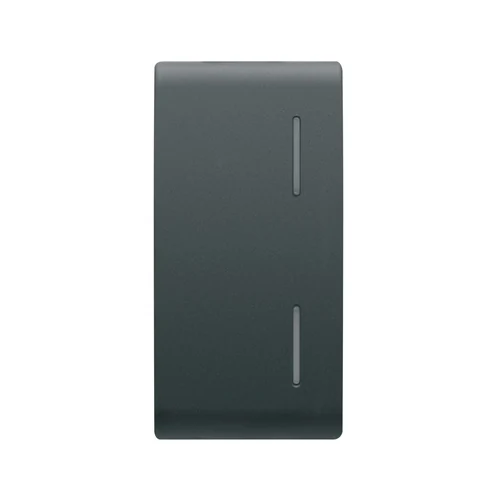 GEWISS GW12557 Replaceable 1-Module Button Cover with 2 Illuminable Lenses - Black (ChorusMart)