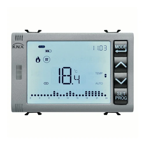 GEWISS GW14794H ChorusMart KNX Timed Thermostat with Humidity Control - Titanium