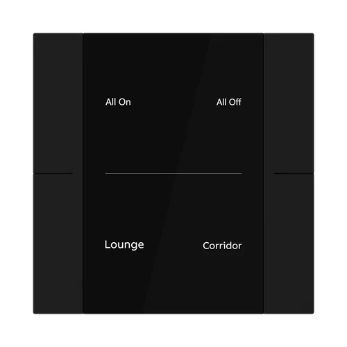 ABB YUB/U2.0.1-201 Yurika KNX Control Element, 2/4-fold, Matt Black, FM
