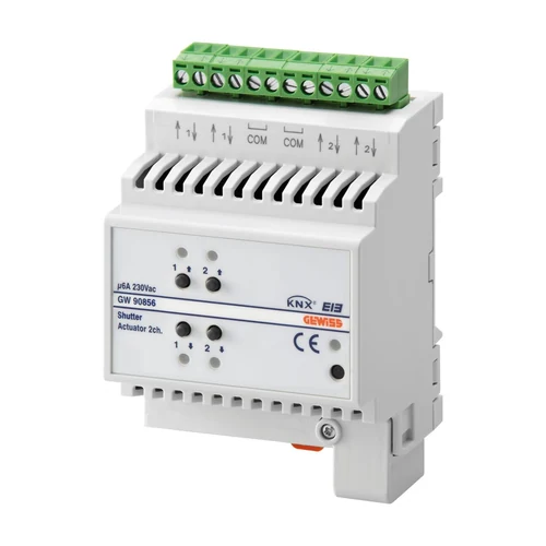 GEWISS GW90856 2-Channel 6A KNX Shutter Actuator (4 Modules)