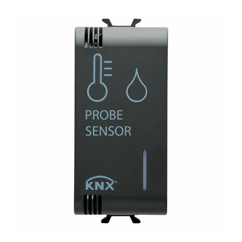 GEWISS GW12762H ChoruSmart KNX/EASY Temperature & Humidity Sensor - 1 Module (Black)