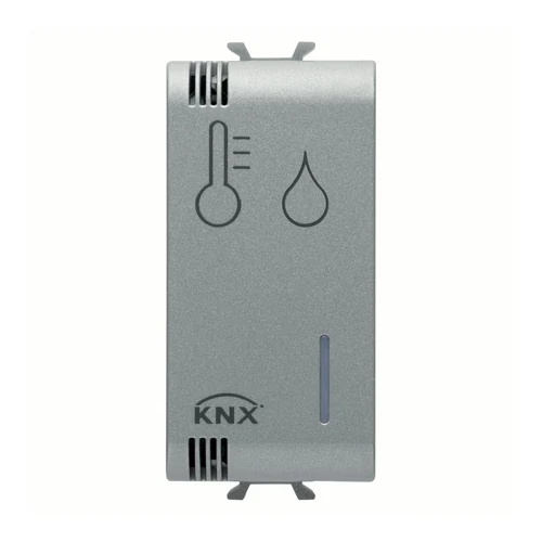GEWISS GW14799H KNX Humidity & Temperature Sensor - Titanium - ChorusMart (1 Module)