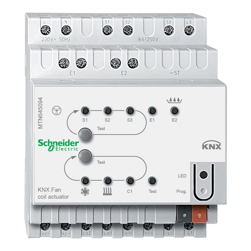 Schneider SpaceLogic KNX Fan Coil Actuator REG-K Light Grey MTN645094